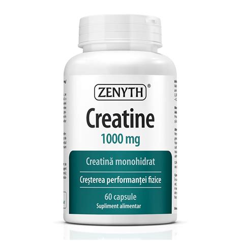 Creatine 1000 Mg 60 Capsule Zenyth Farmacia Tei Online