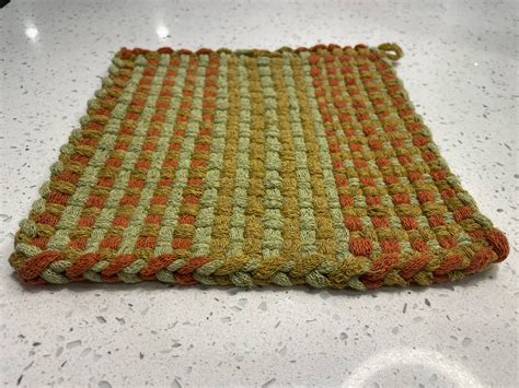 Handmade Woven Potholder Set Of 2 XL Large Hot Pad 8 X 8 Etsy