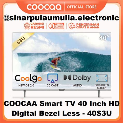 Jual Coocaa LED TV 40 Inch Smart TV HD Youtube 40S3U 40 S 3 U 40