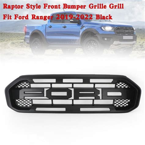 Raptor Style Front Bumper Grille Grill For Ford Ranger 2013 2012 Black