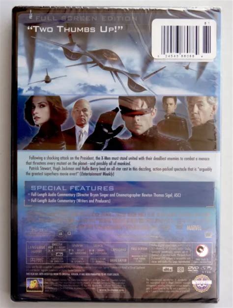 X2 X MEN United 2003 DVD Film Patrick Stewart Hugh Jackman Ian