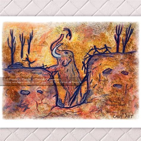 Wooly Mammoth Cave Painting at PaintingValley.com | Explore collection of Wooly Mammoth Cave ...