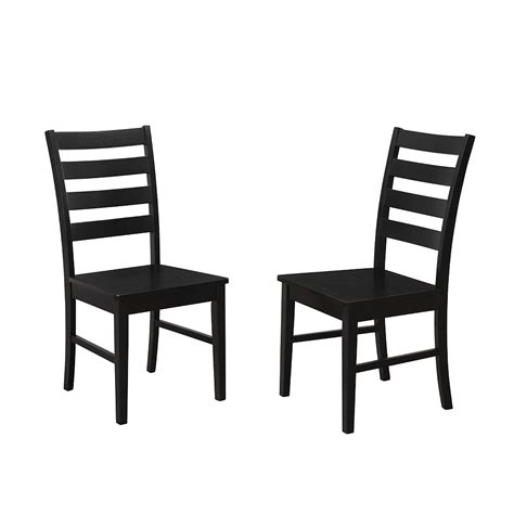 Welwick Designs Modern Farmhouse Dining Chair Set Of 2 Black The