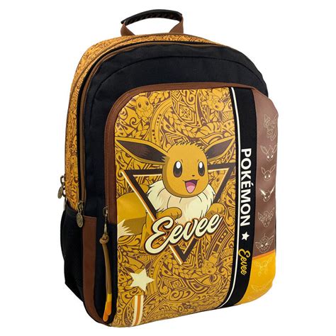 Mochila Escolar Pokémon Eevee 42cm adap trolley Loja da Criança