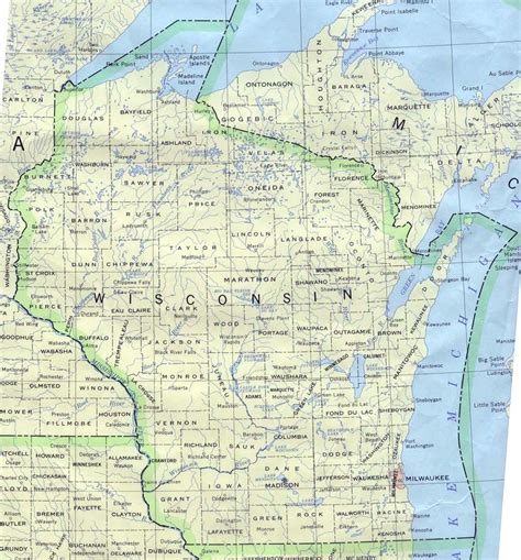 Mapa Pol Tico De Wisconsin Tama O Completo Gifex