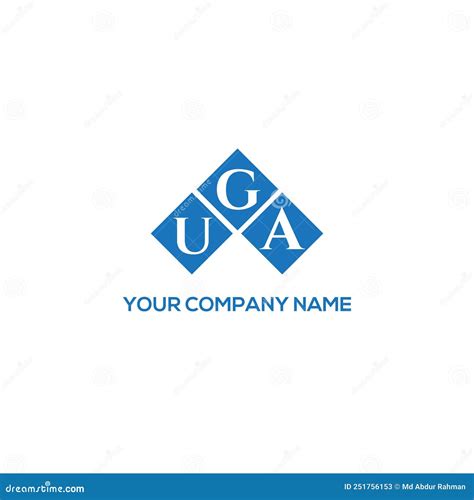 Uga Letter Logo Design On White Background Uga Creative Initials