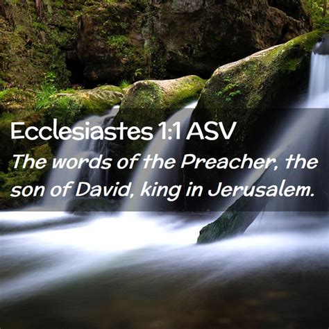 Ecclesiastes 1 1 Asv Bible Verse Pictures