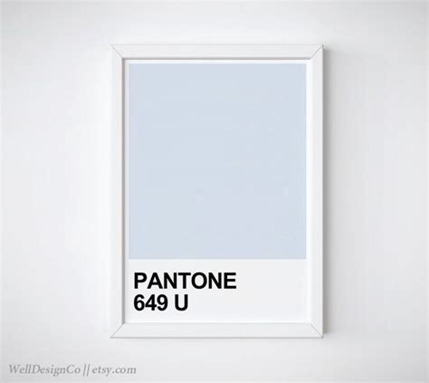 Pantone Color Poster Sky blue Modern Art Minimal Wall Art | Etsy