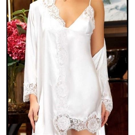 Light Ivory Peignoir Set Bridal Lingerie Wedding Night Bridal Etsy