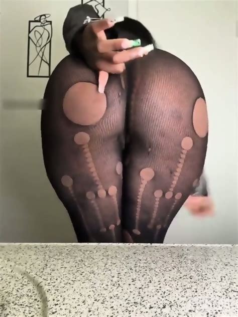 Thick Juicy Black Ass Riding On A Dildo