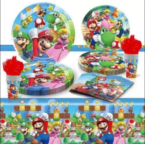 Super Mario Game Princess Peach Theme Party Supplies Birthday Decor