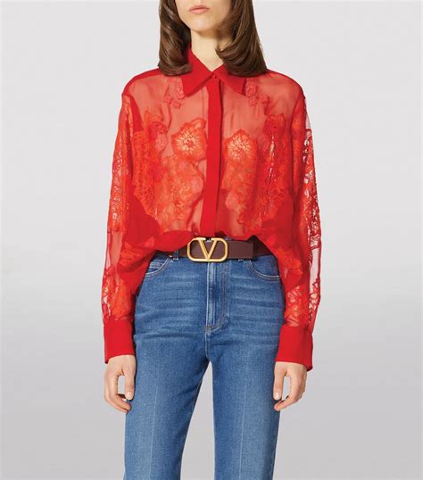 Valentino Garavani Multi Silk Lace Shirt Harrods Uk