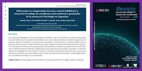 Diferencias en comprensión de texto control inhibitorio y memoria de