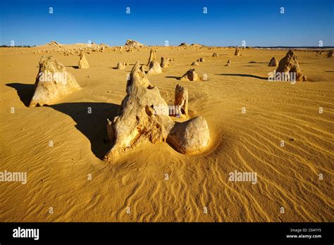 Pinnacle Desert Nambung National Park Western Australia Stock Photo