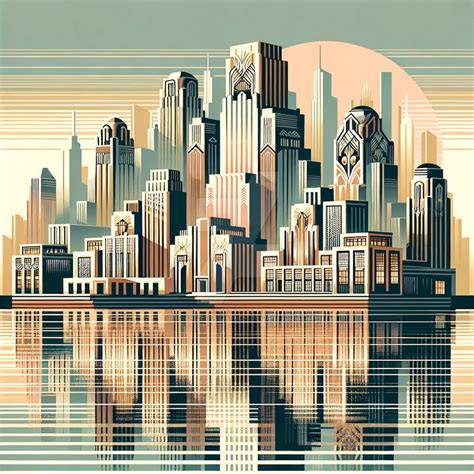 art deco style landscape  redbullet art shop  deviantart