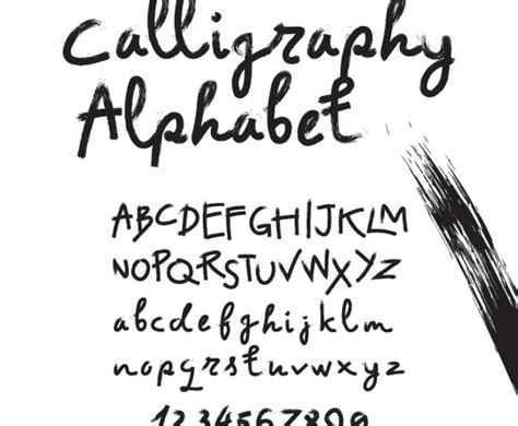 Calligraphy Alphabet Vector Art & Graphics | freevector.com