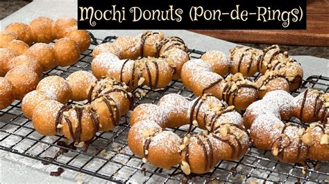 Mochi Donuts Pon De Rings Donuts Simple And Easy To Make Churro And Chocolate Drizzle Youtube