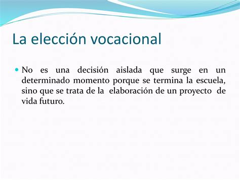 El Proceso De Orientacion Vocacional Ppt