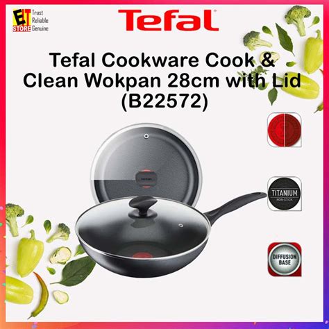 Tefal Cookware Cook Clean Wokpan Cm With Lid B B