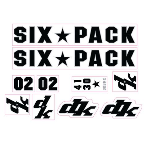 1999 Dk Six Pack Decals Set For Bmx Re Rides