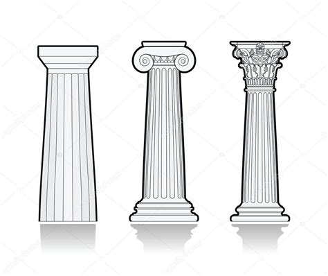 Columnas griegas estilizadas vector gráfico vectorial kornilov17