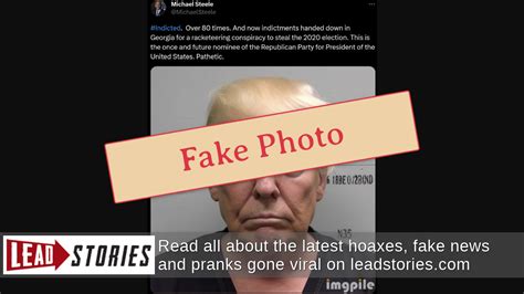 Fact Check Donald Trump Mug Shot Is Not Real Lead Stories