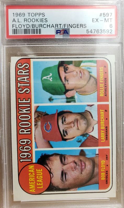 Topps Rookie Stars Rollie Fingers Bob Floyd Burchart Rc Psa