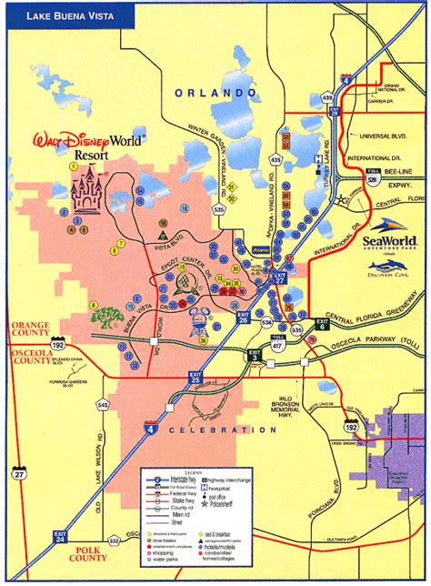 Map Of Lake Buena Vista Florida | Draw A Topographic Map