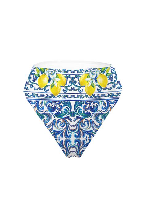 High Leg Bikini Briefs With Porto Print Buy At Price 32 In The Online Store Flirt And Tan