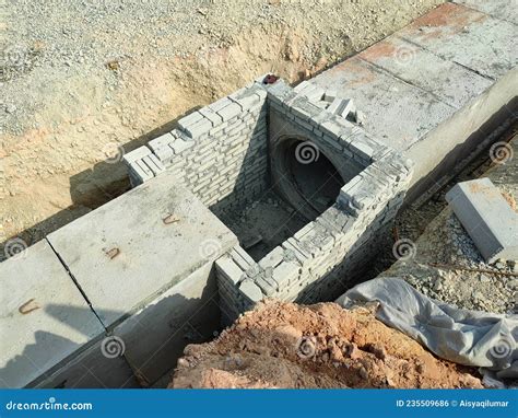 Underground Precast Concrete Box Culvert Drain Under Construction At