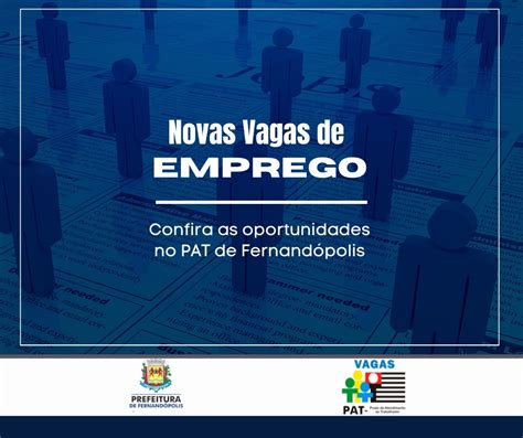 Pat De Fernand Polis Disponibiliza Novas Vagas De Emprego Prefeitura