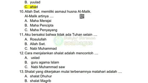 Contoh Soal Agama Islam Untuk Anak Paud Sobat Guru 04C