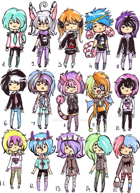 Pastel Goth Boys 1 Closed By Guppie Vibes On Deviantart