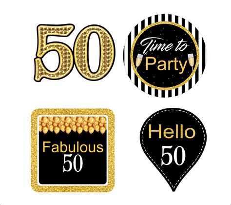 Buy 50th Birthday Party Cupcake Toppers for Decoration| Party Supplies ...