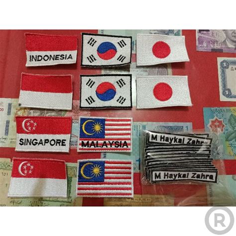 Jual Patch Logo Bordir Bendera Indonesia Minimal Pcs Boleh Campur