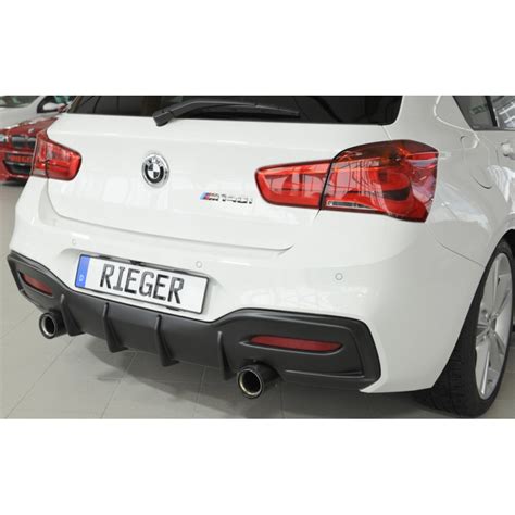 Diffuseur de pare chocs arrière Noir Rieger Tuning pour BMW SERIE 1