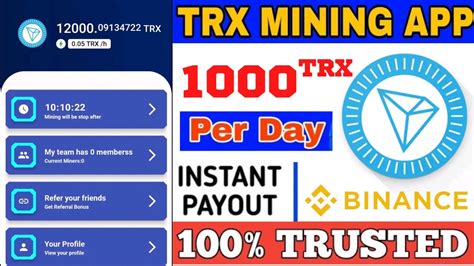 New Tron [trx] Mining App 2023 Earn Free Trx 1000 Daily Without