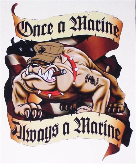 Once A Marine Always A Marine Bull Dog American Rv Motorhome Car Truck