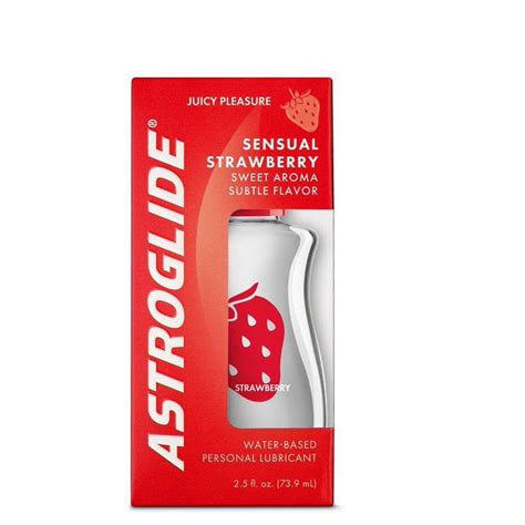 Pack Astroglide Strawberry Flavored Water Based Personal Sex Lubricant Oz Ea Walmart