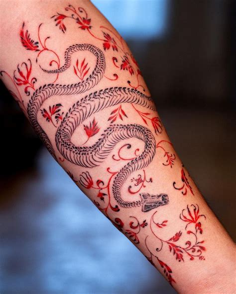 Oozy On Instagram Red Pattern Snake Done At Greystudiola