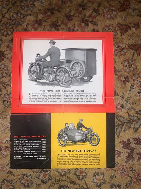 Harley Davidson Brochure Original Ebay