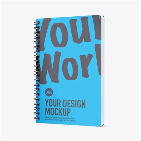 Premium PSD | Notepad mockup on white space