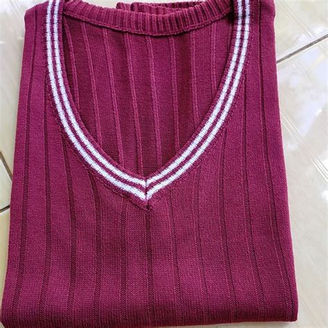 Jual Vest Knit Salur Tanpa Lengan Baju Rompi Wanita Rajut Premium