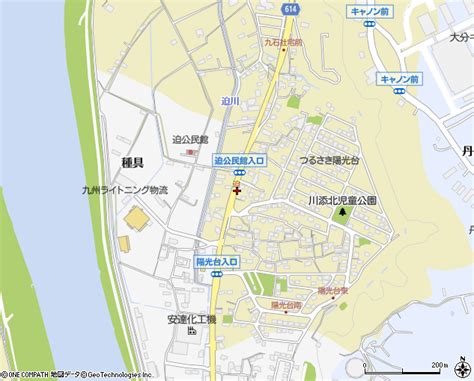 迫（大分市バス停）の住所・地図｜マピオン電話帳