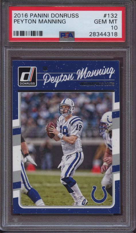 Panini Donruss Peyton Manning Psa Gem Mint Ebay