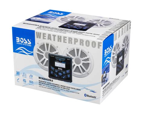 Аудиосистема BOSS AUDIO MCKGB450W.6 (магнитола+2 колонки) в катер