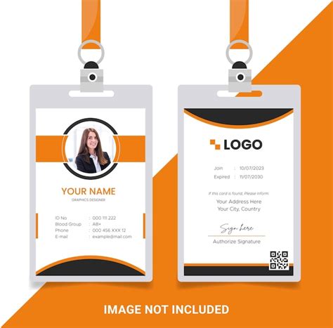 Premium Vector Corporate Modern Office Id Card Design Vector Template