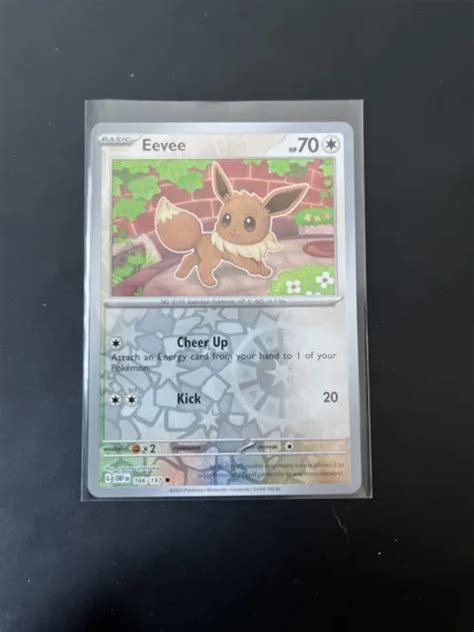 EEVEE 166 197 OBSIDIAN Flames Reverse Holo Pokémon Karte neuwertig