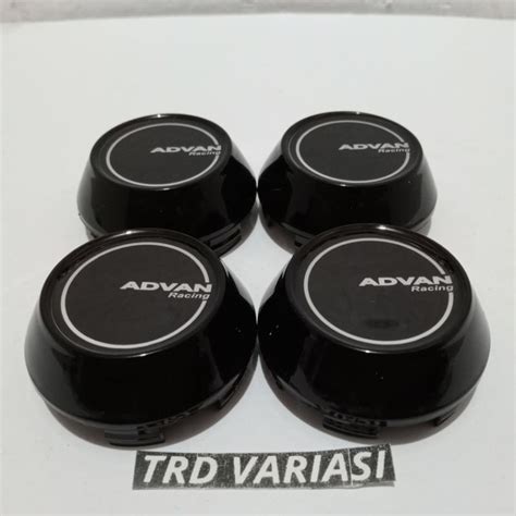 Jual Dop Roda Tutup Velg Racing Kerucut ADVAN Diameter 6 5cm Hitam SET