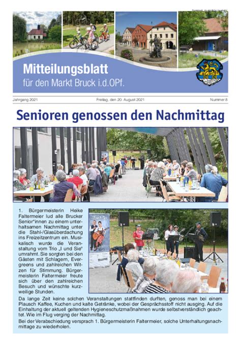 Markt Bruck I D Opf Mitteilungsblatt